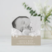 Sweet Snowflakes | Kinderankündigung Feiertagskarte (Stehend Vorderseite)