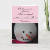 Sweet Snowman Feiertagskarte (Vorderseite)