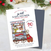 Sweet Snowman Forest Dezember Baby Dusche Einladung