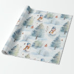 Sweet Snowman Forest Winterurlaub Geschenkpapier<br><div class="desc">Präsentieren Sie Ihre Geschenke mit diesem hochwertigen Geschenkpapier. Adorable Schneemänner geben in einem Nadelwald in einer schönen,  schneebedeckten Szene ein zauberhaftes Aussehen. Vielen Dank für Ihre Suche; wir schätzen Ihr Geschäft hier bei Paws Charming.</div>