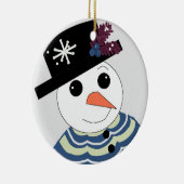 Sweet Snowman Keramikornament (Rechts)