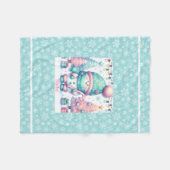 Sweet Snowman Personalize Name Christmas Baby Fleecedecke (Vorderseite (Horizontal))