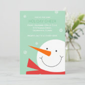 Sweet Snowman Weihnachten Einladung (Stehend Vorderseite)