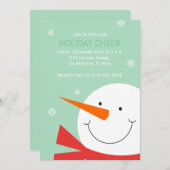 Sweet Snowman Weihnachten Einladung (Vorne/Hinten)