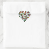 Sweet Snowmen Aufkleber Herz (Tasche)
