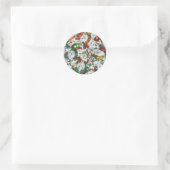 Sweet Snowmen Aufkleber rund (Tasche)