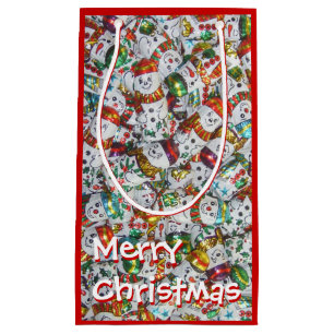 Sweet Snowmen Frohe Weihnachtsgeschenk Tasche klei Kleine Geschenktüte