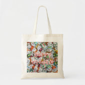 Sweet Snowmen Happy Holidays Tasche (Vorne)