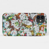 Sweet Snowmen iPhone Case (Rückseite (Horizontal))