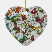 Sweet Snowmen Ornament Herz (Hinten)
