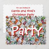 Sweet Snowmen Party Einladung (Vorne/Hinten)