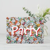 Sweet Snowmen Party Einladung (Stehend Vorderseite)