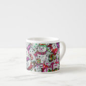 Sweet Snowmen Pink Espresso Tasse (Vorderseite Rechts)