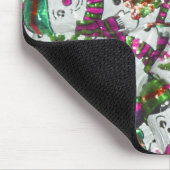 Sweet Snowmen Pink mousepad (Ecke)