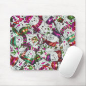 Sweet Snowmen Pink mousepad (Mit Mouse)