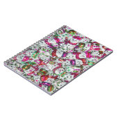 Sweet Snowmen Pink Notebook Notizblock (Linke Seite)