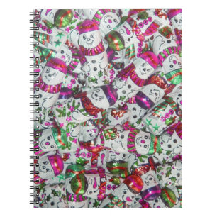 Sweet Snowmen Pink Notebook Notizblock