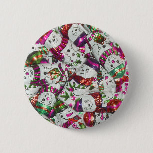 Sweet Snowmen Pink-Taste Button