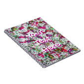 Sweet Snowmen Pink Text Notebook Notizblock (Rechte Seite)