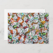 Sweet Snowmen Postkarte horizontal (Vorne/Hinten)