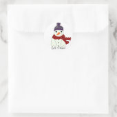 Sweet Snowmen Runder Aufkleber (Tasche)