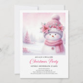 Sweet Snowy Forest Kids Printable Christmas Invite Einladung (Vorderseite)