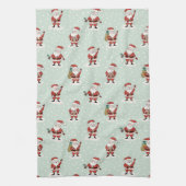 Sweet Snowy Santa Holiday Kitchen Towel Geschirrtuch (Vertikal)