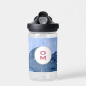 Sweet Snowy Watercolor Winter Landscape Monogram Trinkflasche (Vorne)