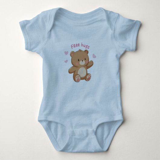 Sweet Snuggles Teddy Bear Bodysuit Baby Strampler (Vorderseite)