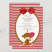 Sweet Sock Monkey Kindergeburtstag Einladung (Vorne/Hinten)