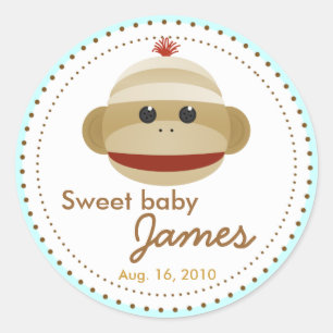 Sweet Sock Monkey Stickers