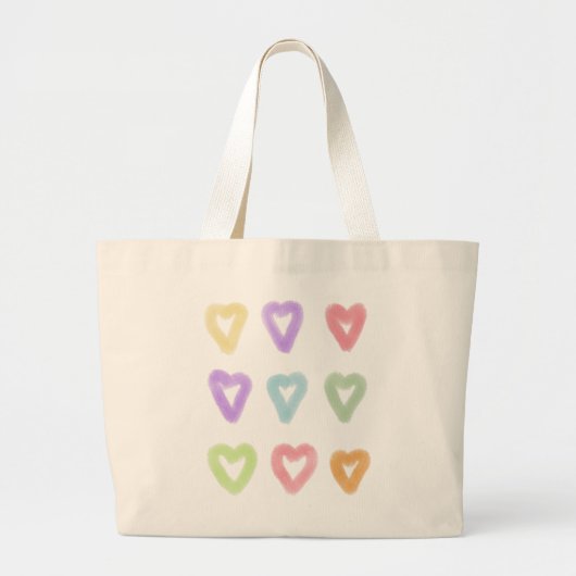 Sweet Soft Hübsch Pastel Soft Heart Tasche (Vorne)