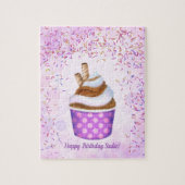 Sweet Soft Serve Ice Cream Personalize Birthday Puzzle (Vertikal)