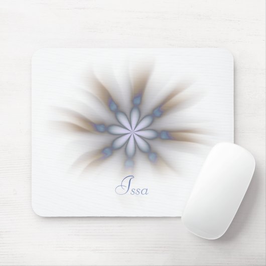 Sweet Soft Simple White Blue Kaffee Blume ähnlich Mousepad (Mit Mouse)