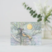 Sweet Solitude Hexenkatze Postkarte (Stehend Vorderseite)