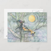 Sweet Solitude Hexenkatze Postkarte (Vorne/Hinten)