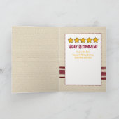 Sweet Son Cartoon Five Star Funny Birthday Karte (Innenseite)