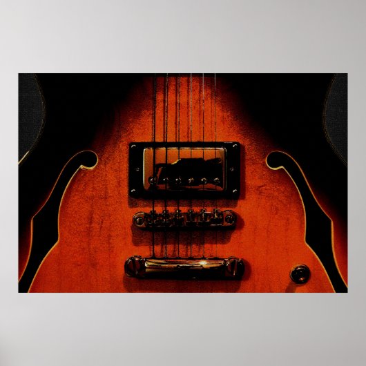 Sweet Soul Blues Guitar 36 x 24 Poster (Vorne)