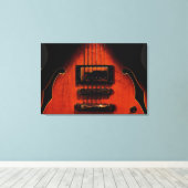Sweet Soul Blues Guitar Stretched Canvas Print Leinwanddruck (Insitu (Holzboden))
