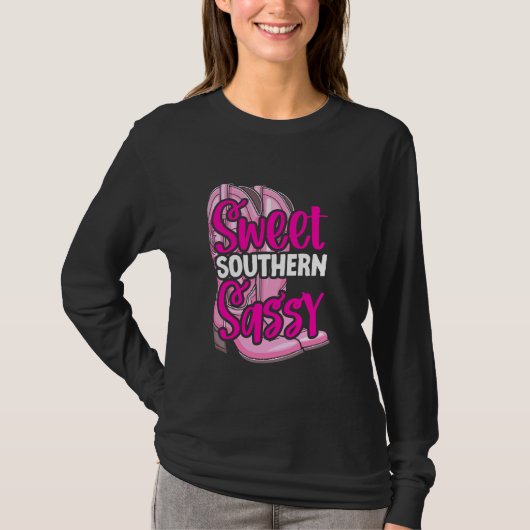 Sweet Southern & Sassy Folk Style Western Country T-Shirt (Vorderseite)