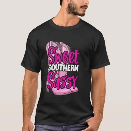 Sweet Southern & Sassy Folk Style Western Country T-Shirt (Vorderseite)