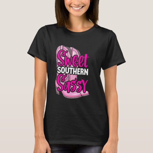 Sweet Southern & Sassy Folk Style Western Country T-Shirt (Vorderseite)
