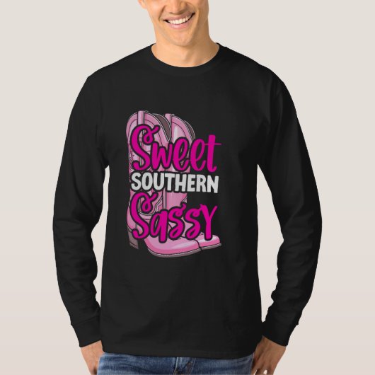 Sweet Southern & Sassy Folk Style Western Country T-Shirt (Vorderseite)