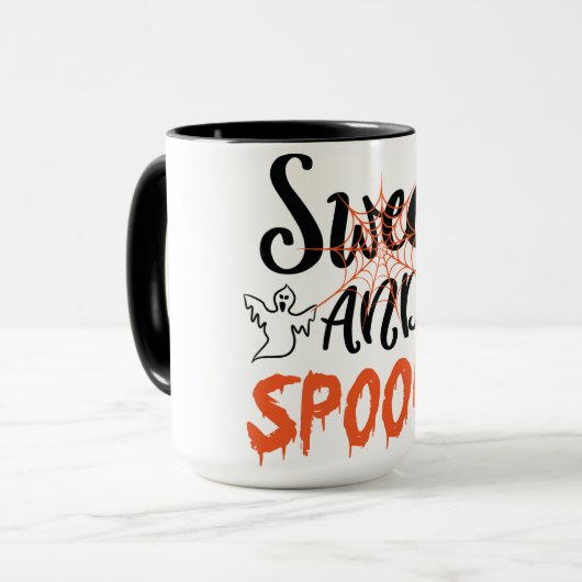 Sweet Spooky Ghosts Halloween Tasse (Vorderseite Links)