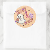 Sweet & Spooky Niedlich Ghost Round Sticker (Tasche)