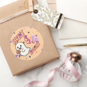 Sweet & Spooky Niedlich Ghost Round Sticker