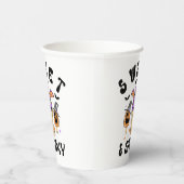 Sweet & Spooky Retro Halloween Eiscreme Conces Pappbecher (Rechts)