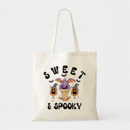 Sweet & Spooky Retro Monster Ice Creme Halloween Tragetasche