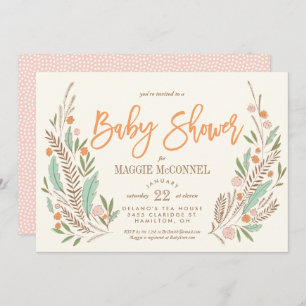 Sweet Sprigs Gender Neutral Baby Shower Einladung