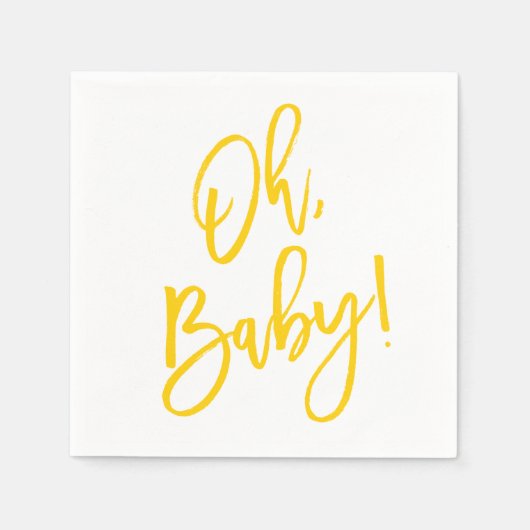 Sweet Sprigs Gender Neutral Baby Shower Napkin Serviette (Vorderseite)